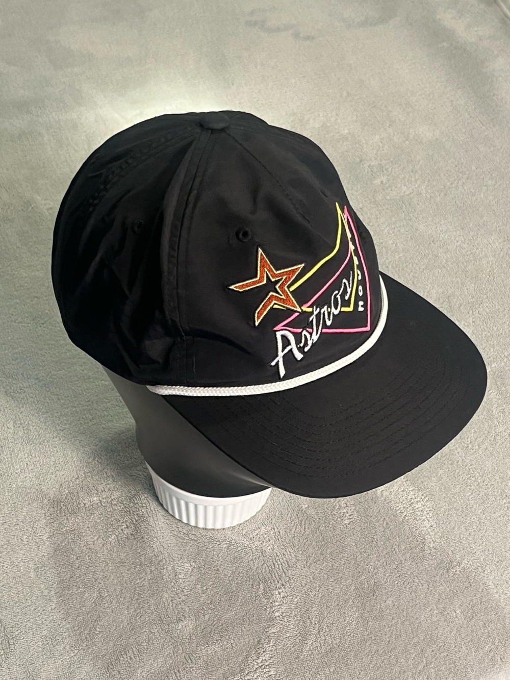 Mitchell & Ness Houston Astros Pew Pew Deadstock Snapback Cooperstown Cap Black